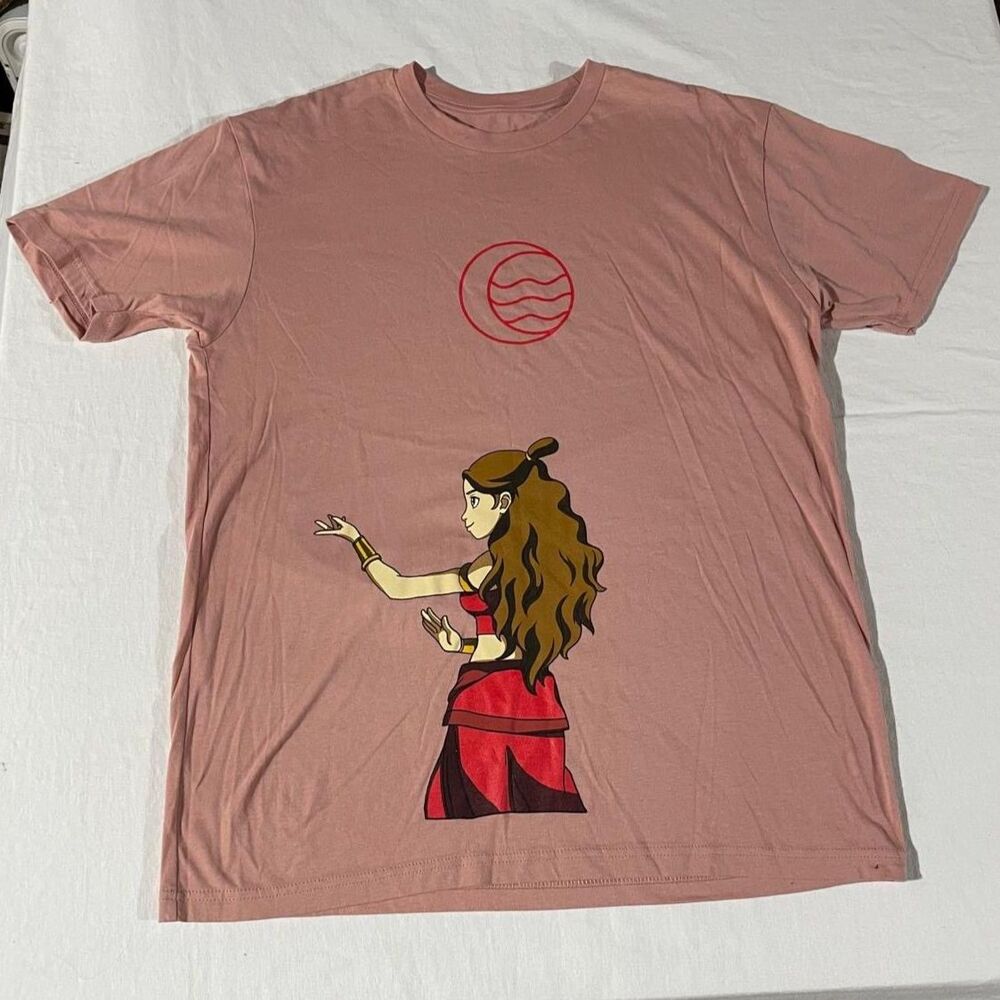 Avatar The Last Airbender Katara Fire Nation Tee Size L Dusty Rose Nickelodeon